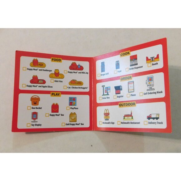 McDonalds Mini Happy Meal Box Red Smiley Face Shrunken Toy Collectible - Picture 6 of 6